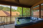 Screened-In Porch with Hot Tub